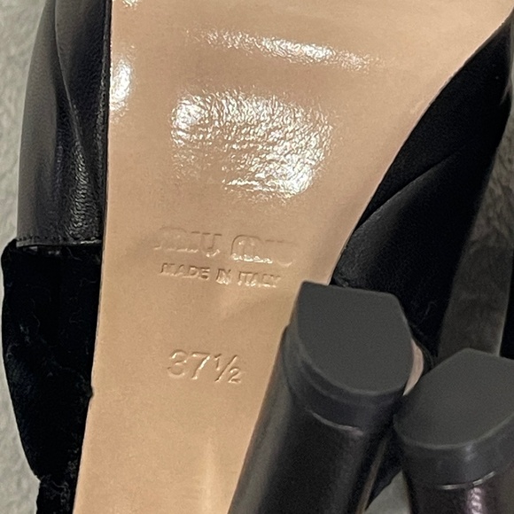 Miu Miu Black Heels, Open Peep Toe Women's Size 7 - Picture 15 of 15